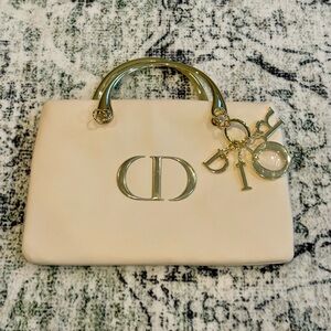 Dior Beige handbag with Metallic Gold Details